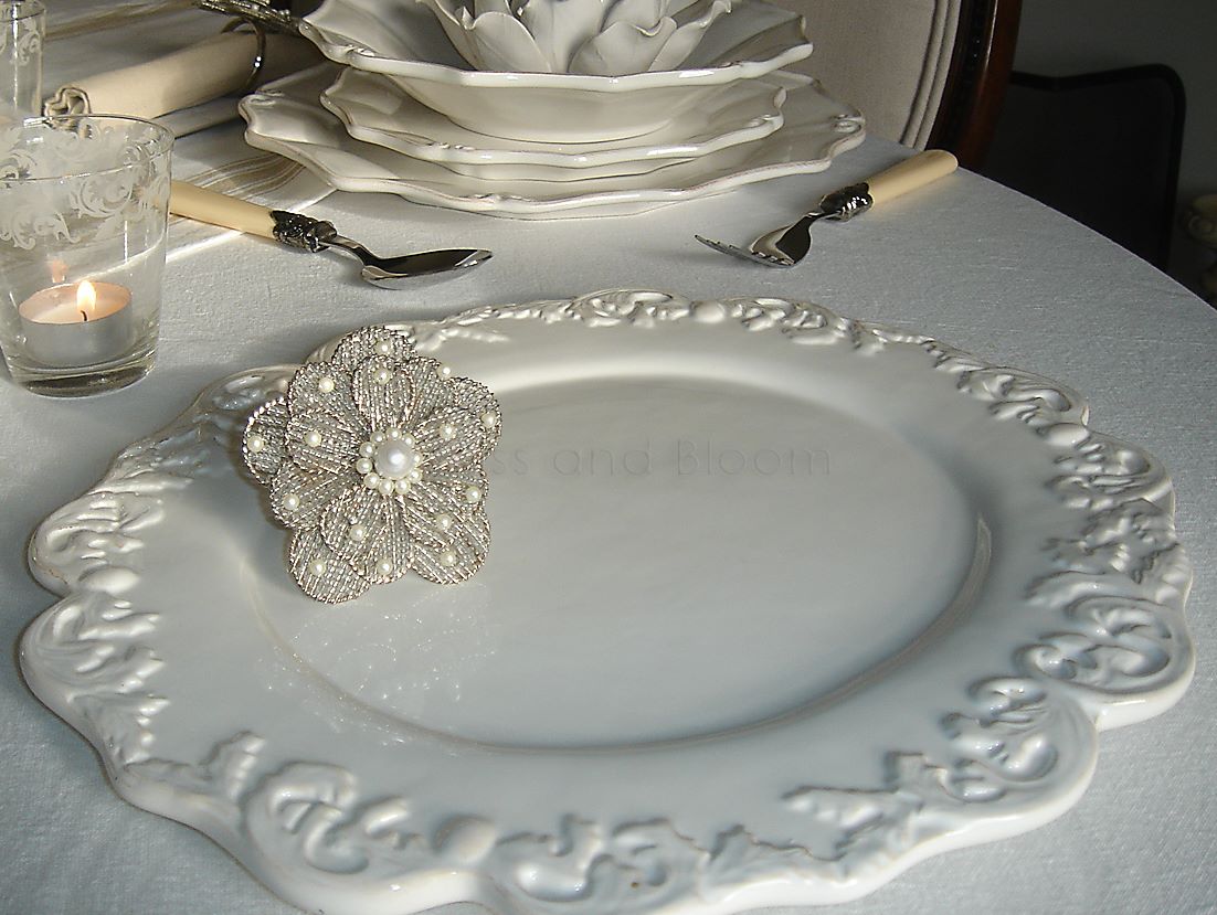 French style 2 serving plates Bliss and Bloom